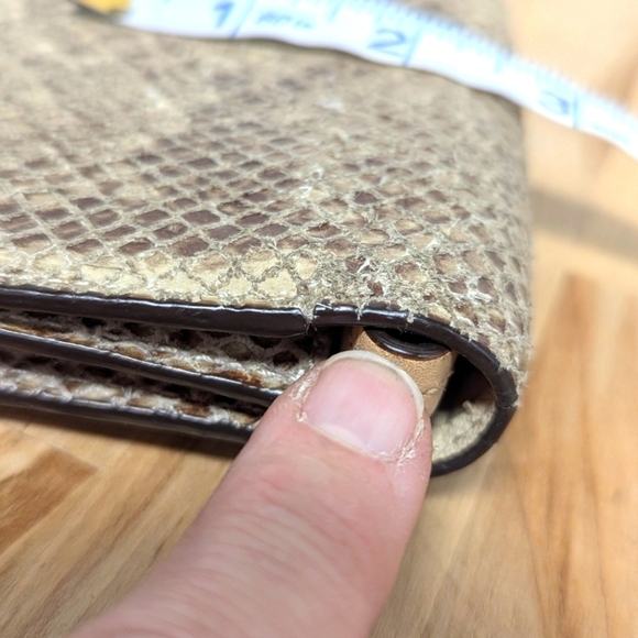 Coach Tan Snakeskin Wristlet - Picture 9 of 9